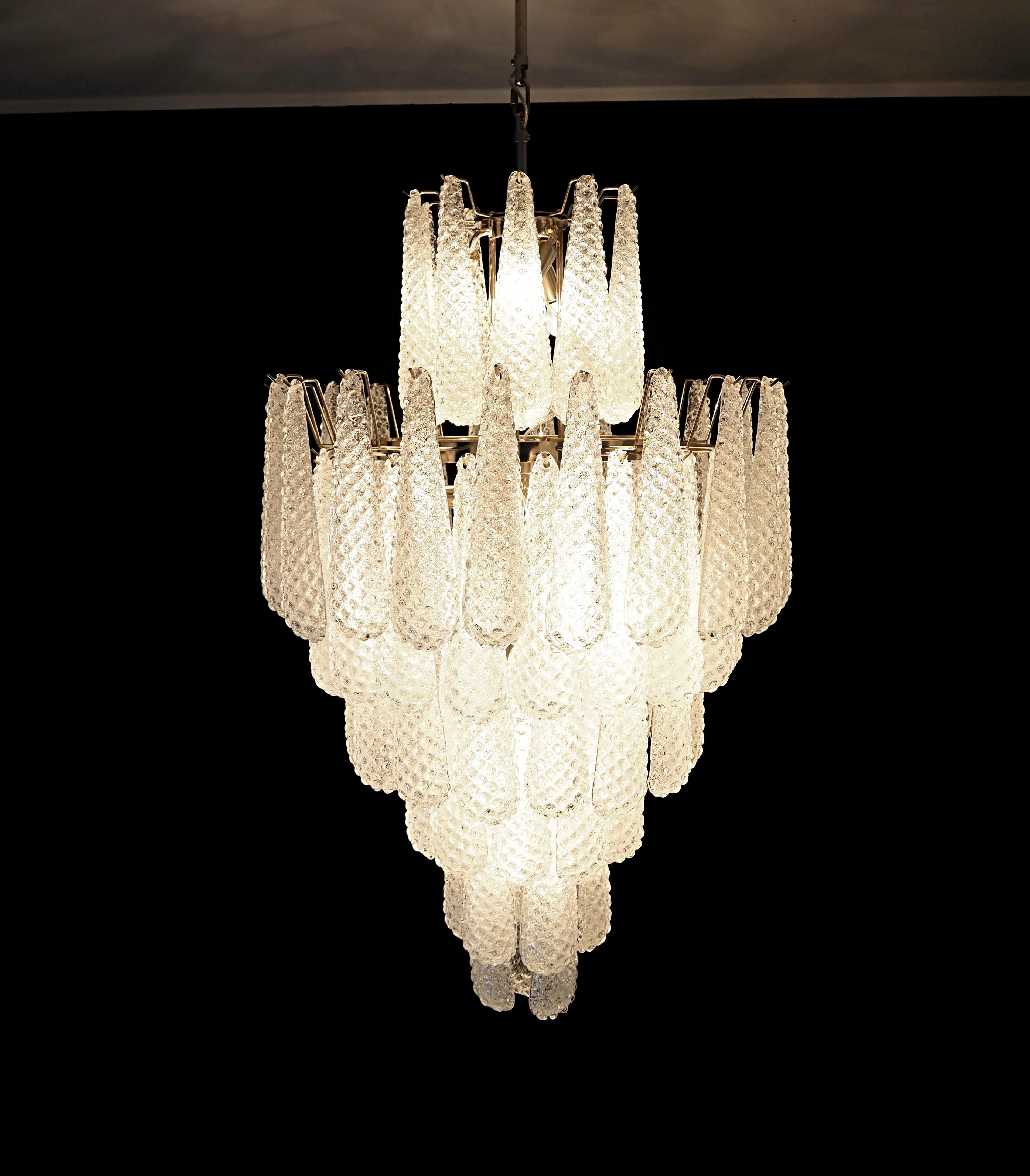 Murano Transparent Petals Glass Chandelier product image