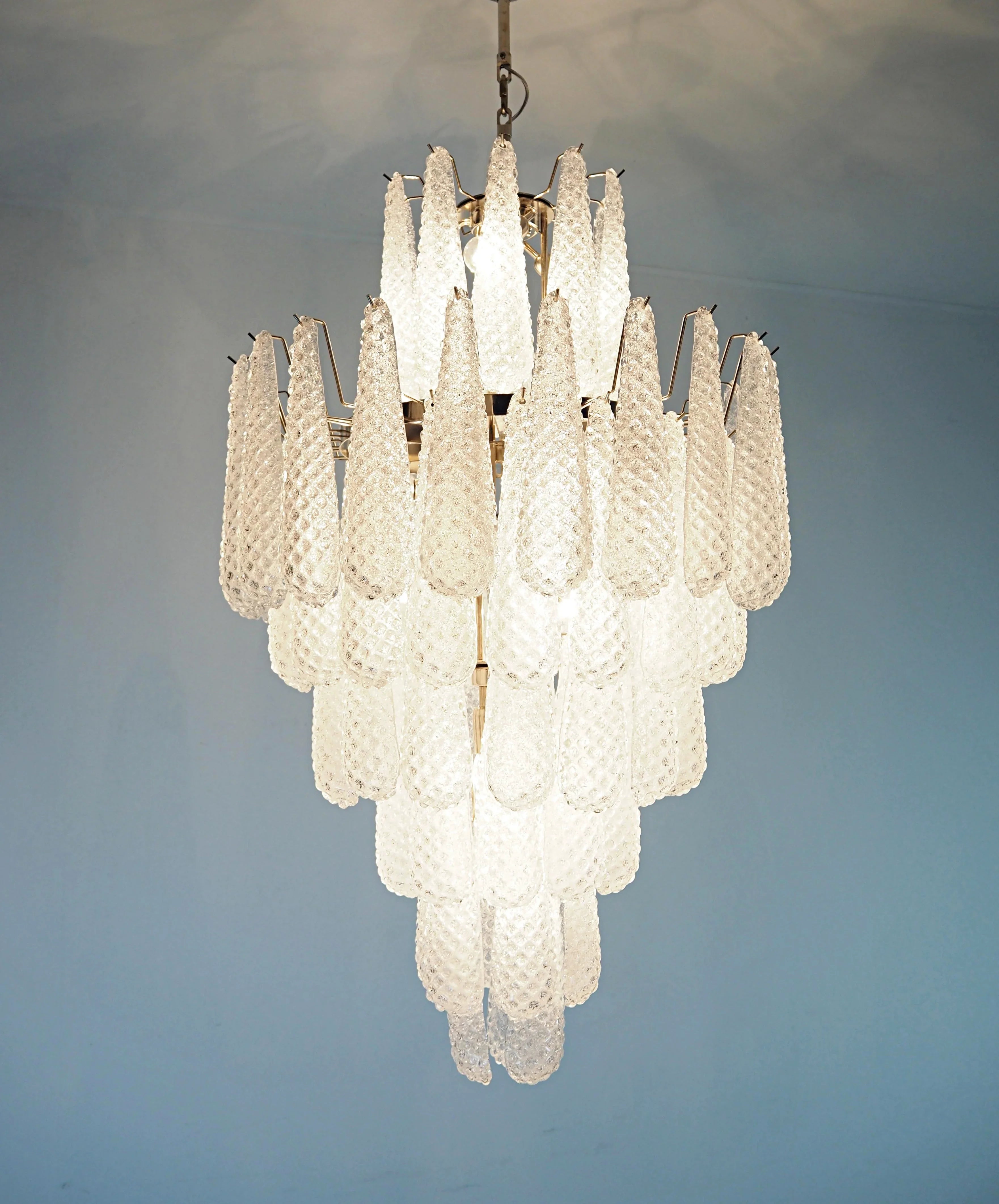 Murano Transparent Petals Glass Chandelier product image