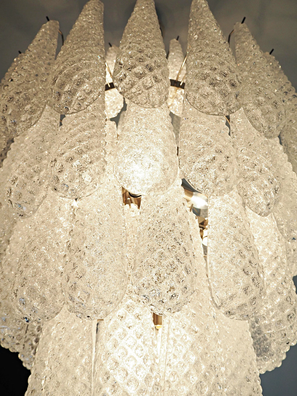 Murano Transparent Petals Glass Chandelier product image