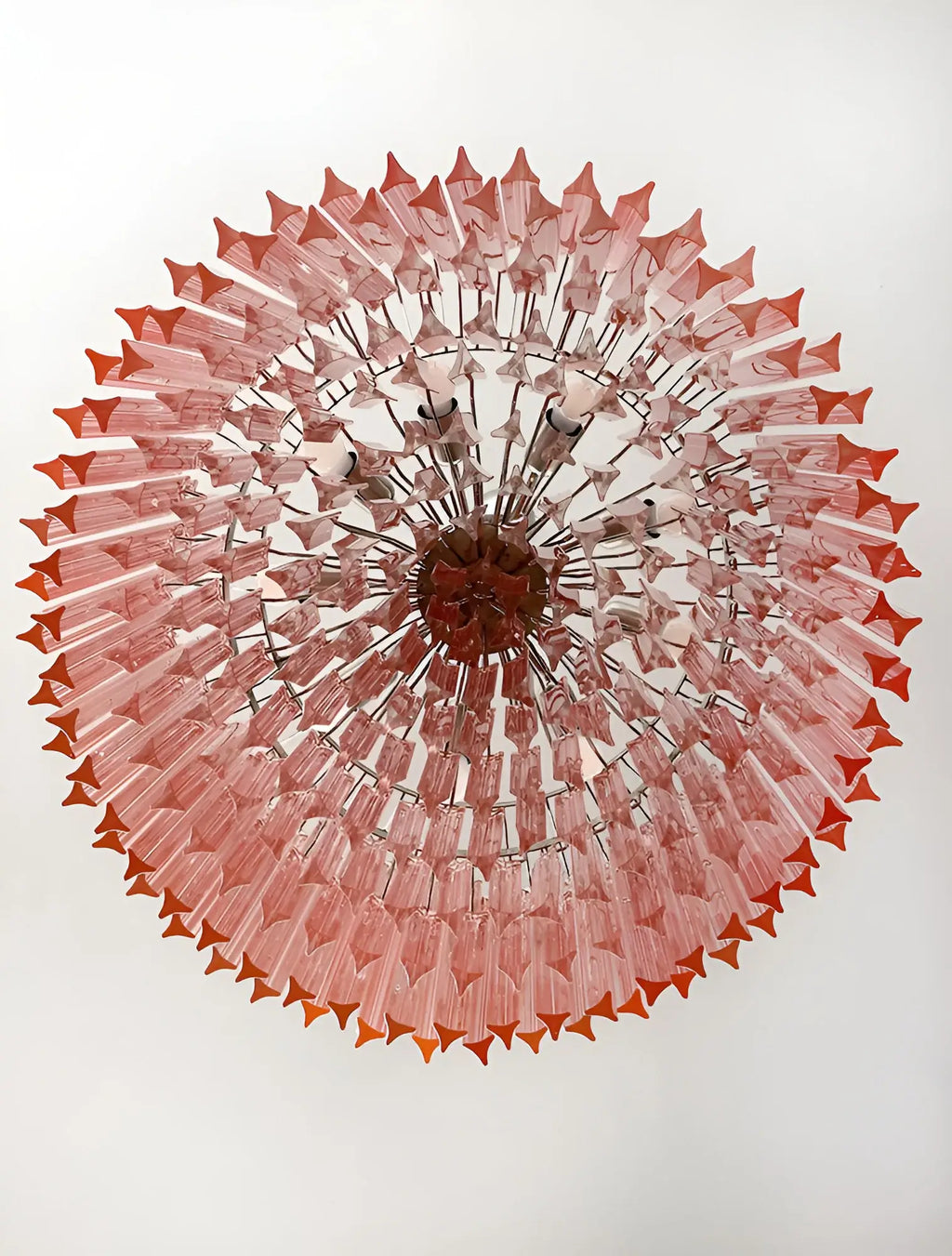 Murano Triedri Round Prisms Pink Chandelier product image