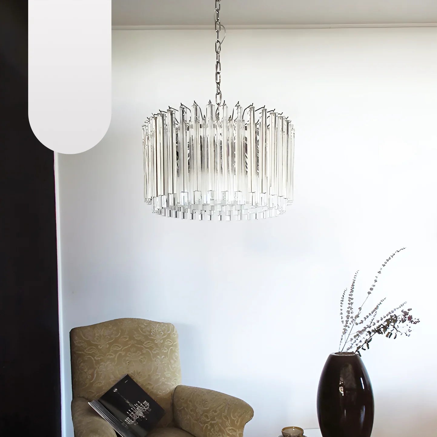 Murano Round Prisms Transparent Chandelier product image