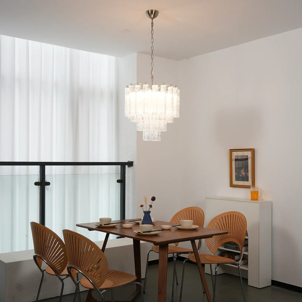 Murano Wave Glass Tube Chandelier additional product view