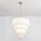 Murano White Glass Tubes Chandelier product image