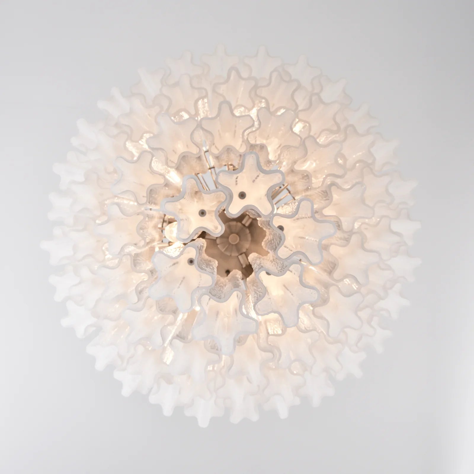 Murano White Glass Tubes Chandelier product image