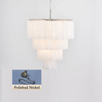 Murano White Glass Tubes Chandelier product image
