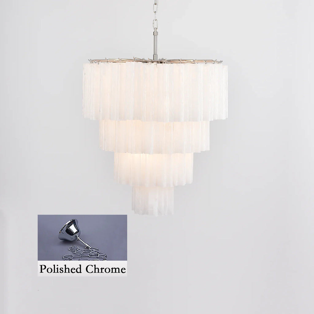 Murano White Glass Tubes Chandelier product image
