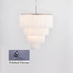 Murano White Glass Tubes Chandelier product image