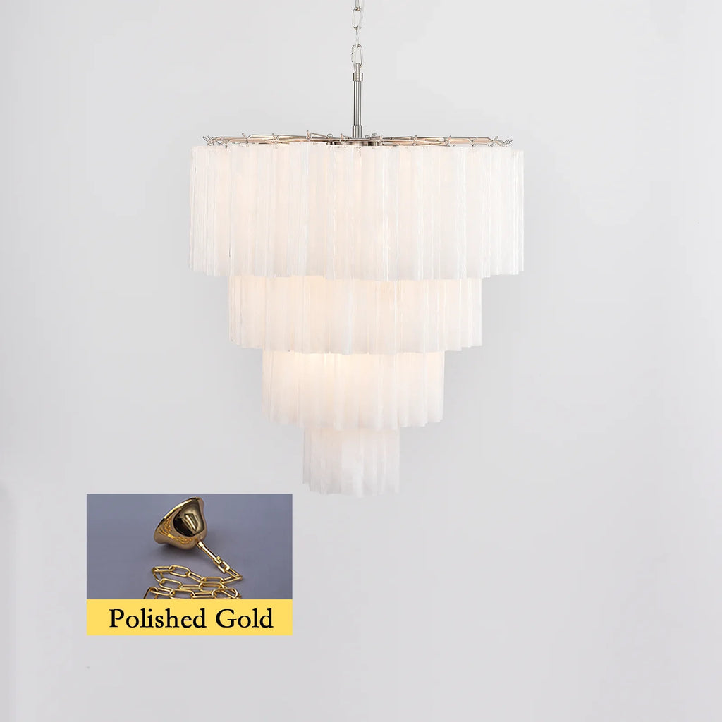 Murano White Glass Tubes Chandelier product image