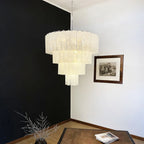 Murano White Glass Tubes Chandelier additional product view