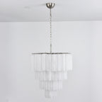 Murano White Glass Tubes Chandelier product image