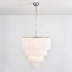Murano White Glass Tubes Chandelier product image