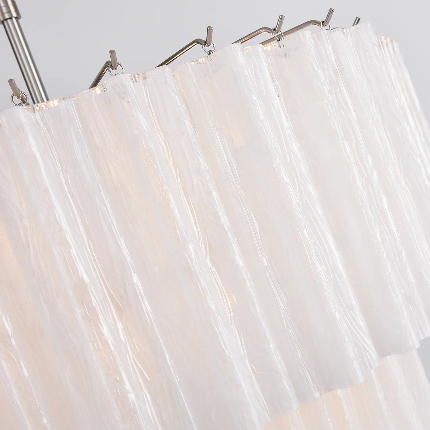 Murano White Glass Tubes Chandelier product image