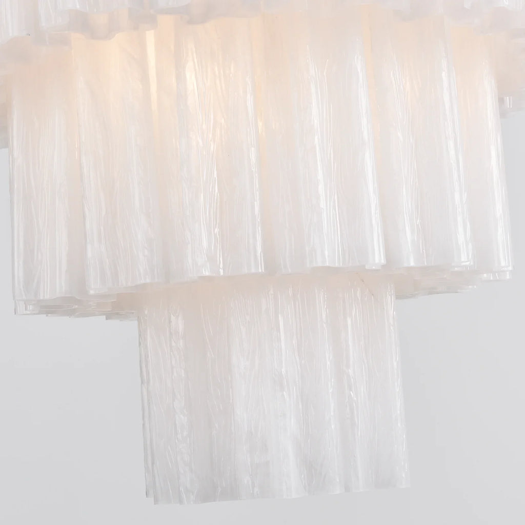 Murano White Glass Tubes Chandelier product image
