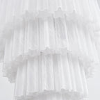 Murano White Glass Tubes Chandelier product image