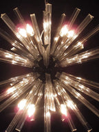 Murano Chandelier – Sputnik – 50 prisms – Transparent