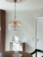 Vintage – Murano chandelier – Teardrop – 68 drops – Clear