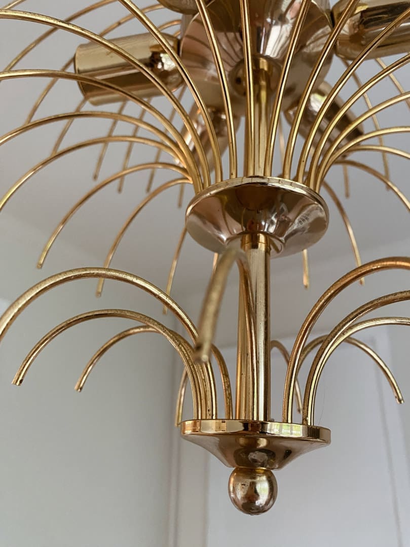 Vintage – Murano chandelier – Teardrop – 68 drops – Clear