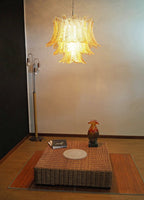 Amber Glass Leaf Chandelier Glass lighting by Bling Lighting Studio