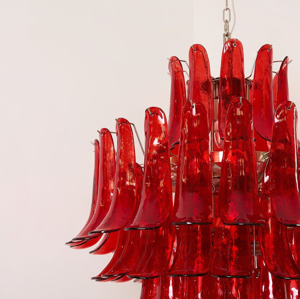 Luxury Murano Crimson Cascade Chandelier product image