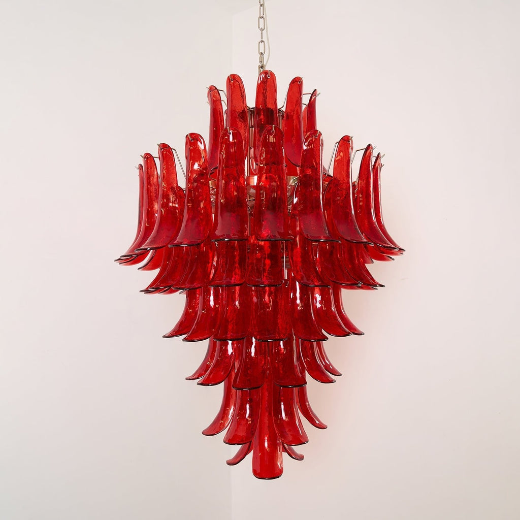 Luxury Murano Crimson Cascade Chandelier product image
