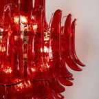 Luxury Murano Crimson Cascade Chandelier product image