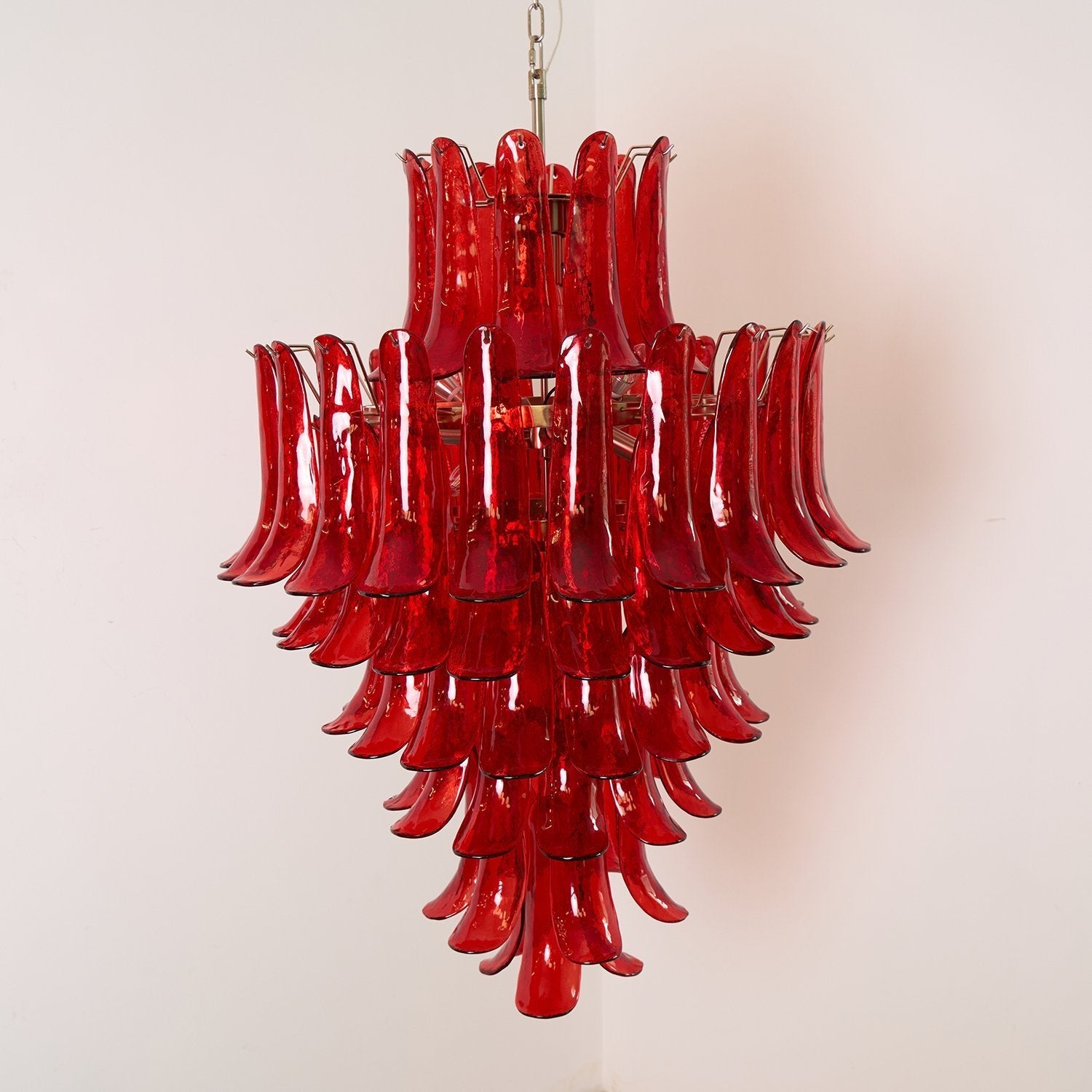 Luxury Murano Crimson Cascade Chandelier product image