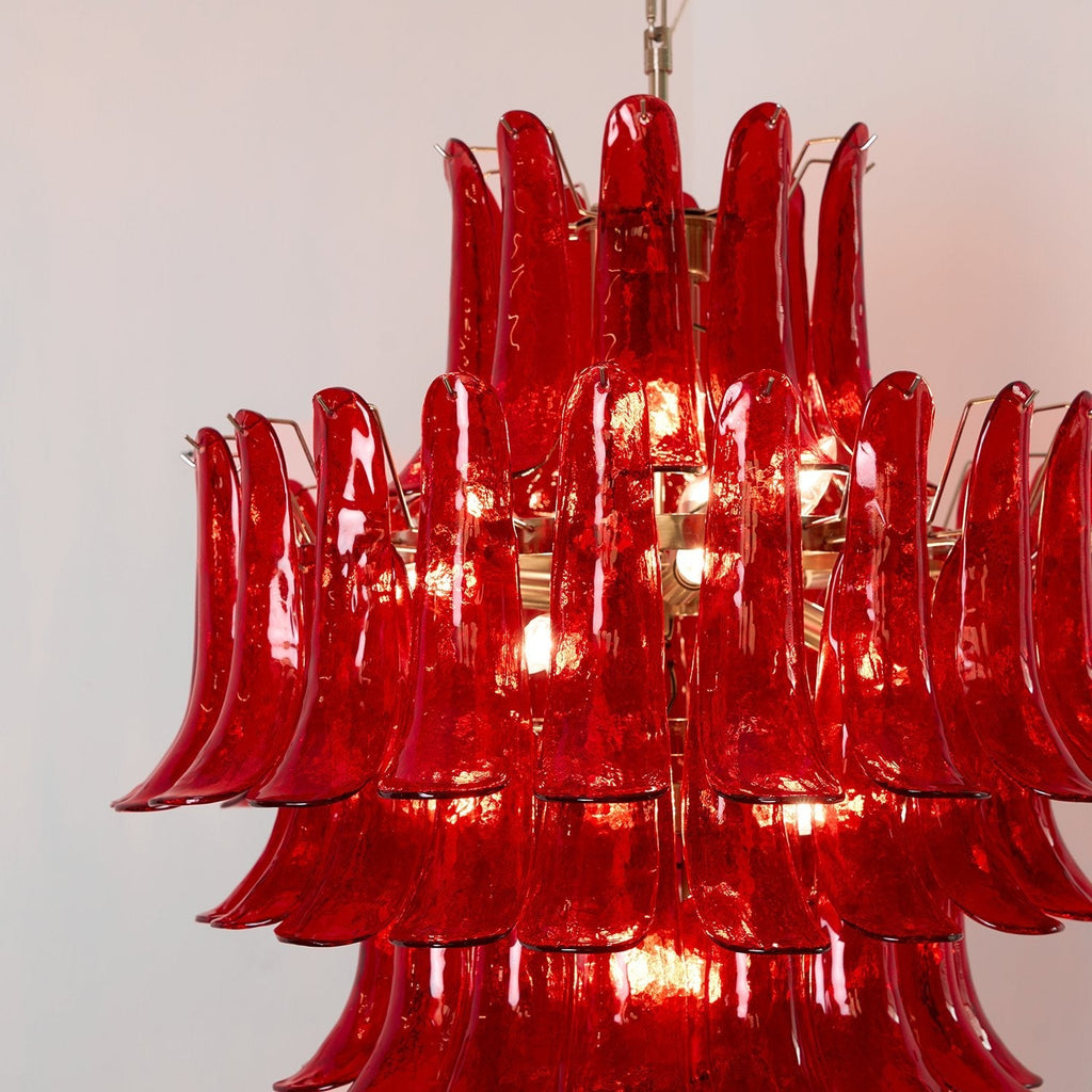 Luxury Murano Crimson Cascade Chandelier product image