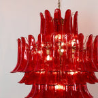 Luxury Murano Crimson Cascade Chandelier product image