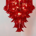 Luxury Murano Crimson Cascade Chandelier product image