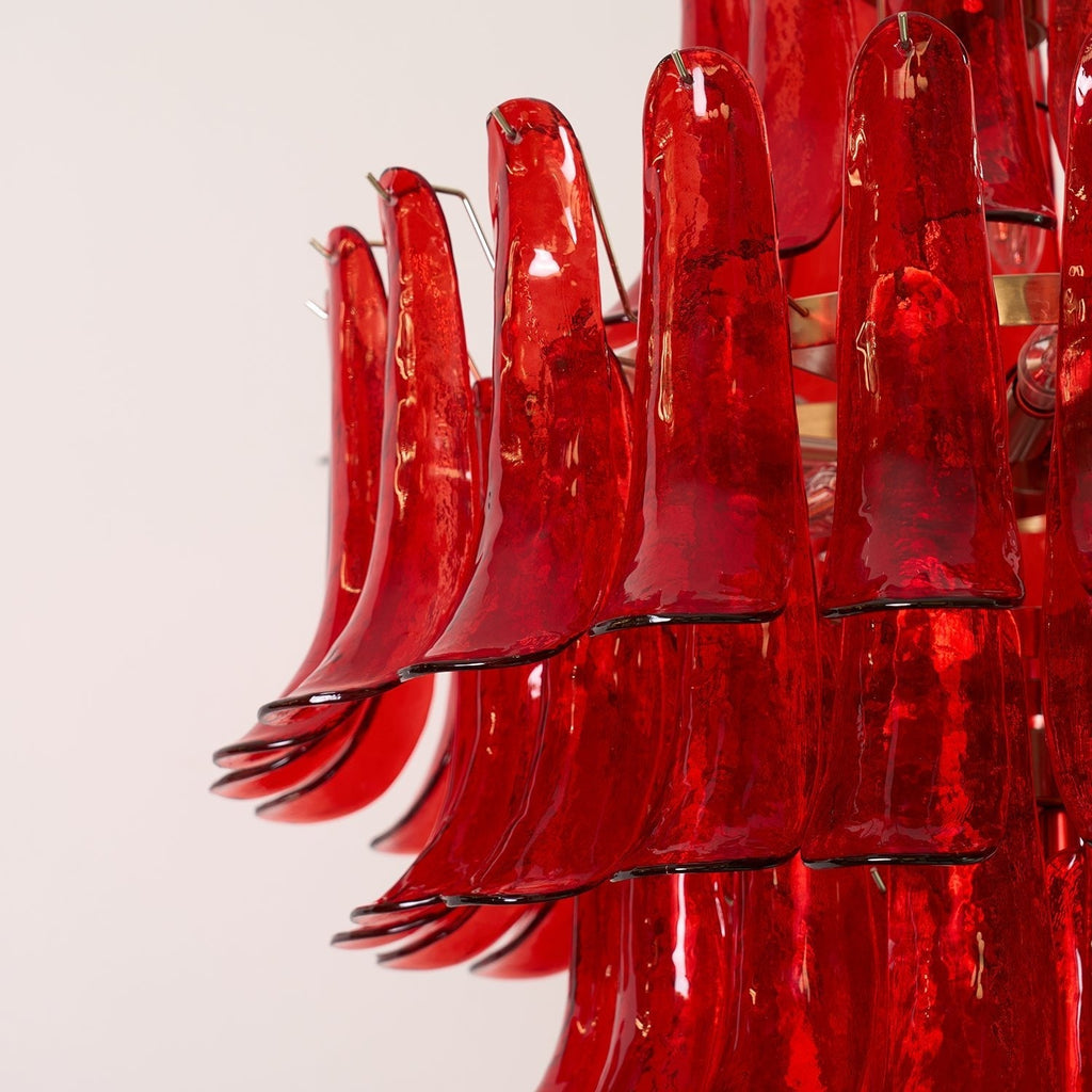 Luxury Murano Crimson Cascade Chandelier product image