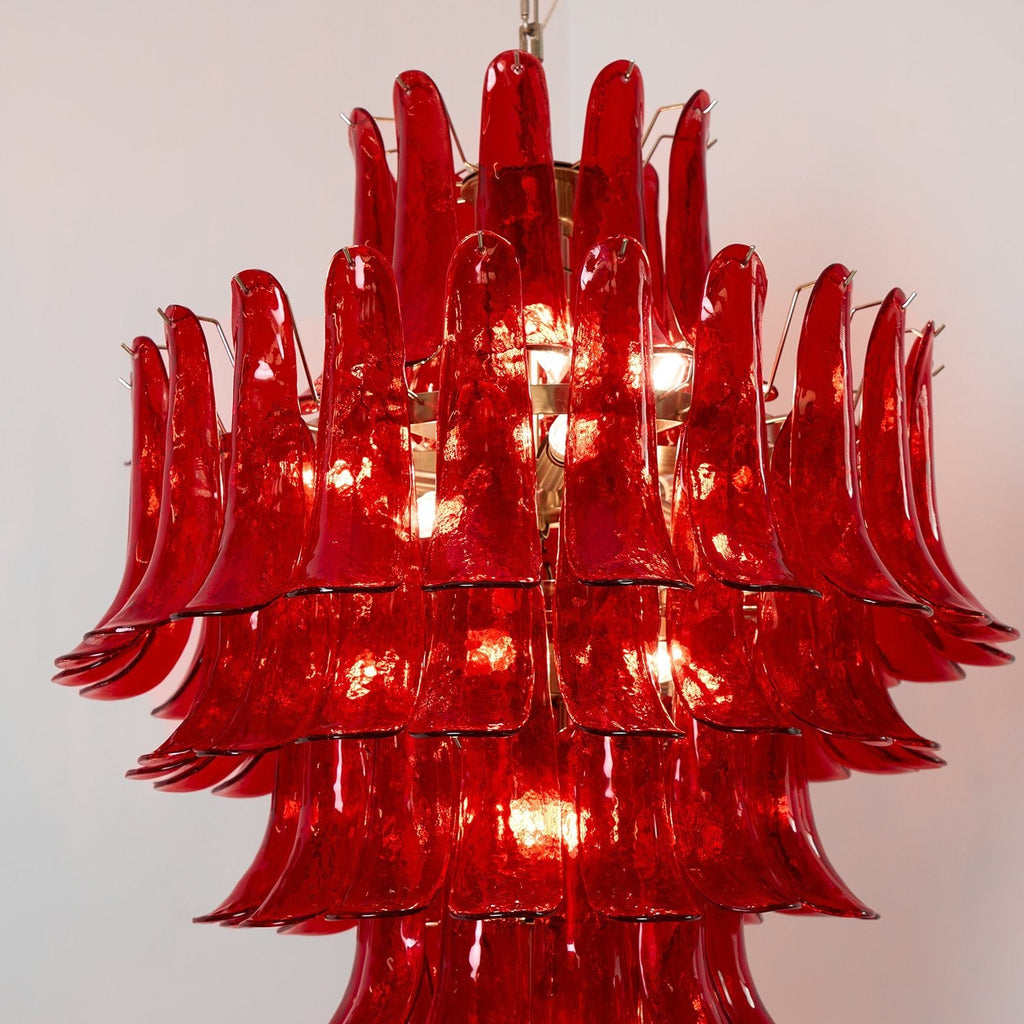 Luxury Murano Crimson Cascade Chandelier product image