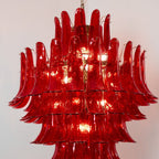 Luxury Murano Crimson Cascade Chandelier product image