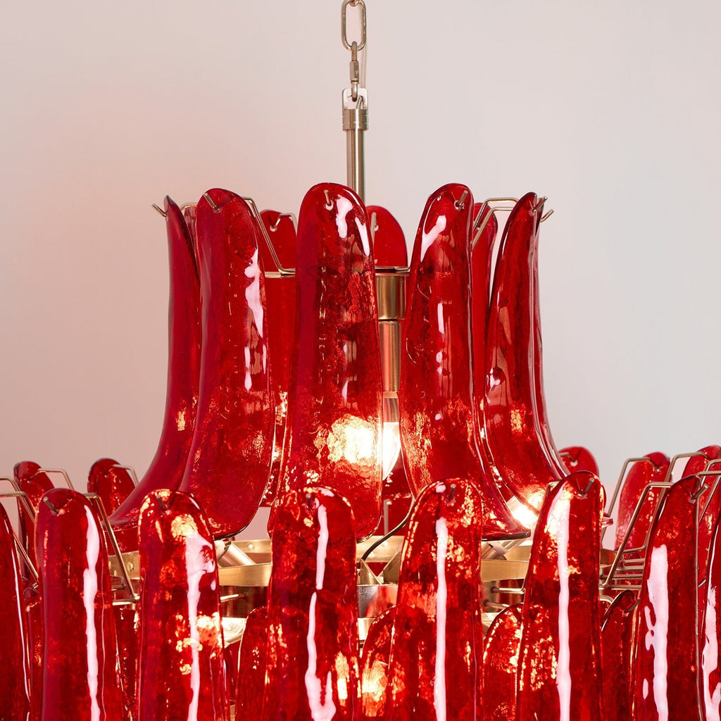 Luxury Murano Crimson Cascade Chandelier product image