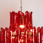 Luxury Murano Crimson Cascade Chandelier product image
