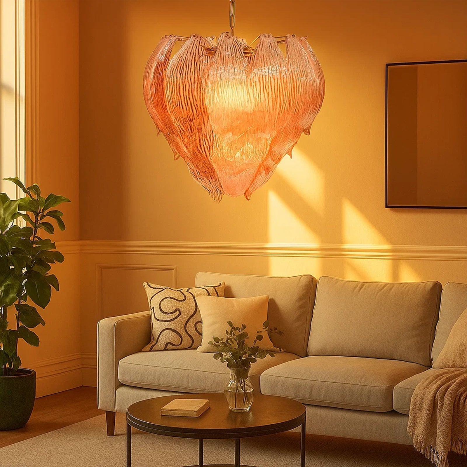 Murano Flower Bud Glass Chandelier product image