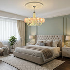 Murano Pink Disc Glass Chandelier product image