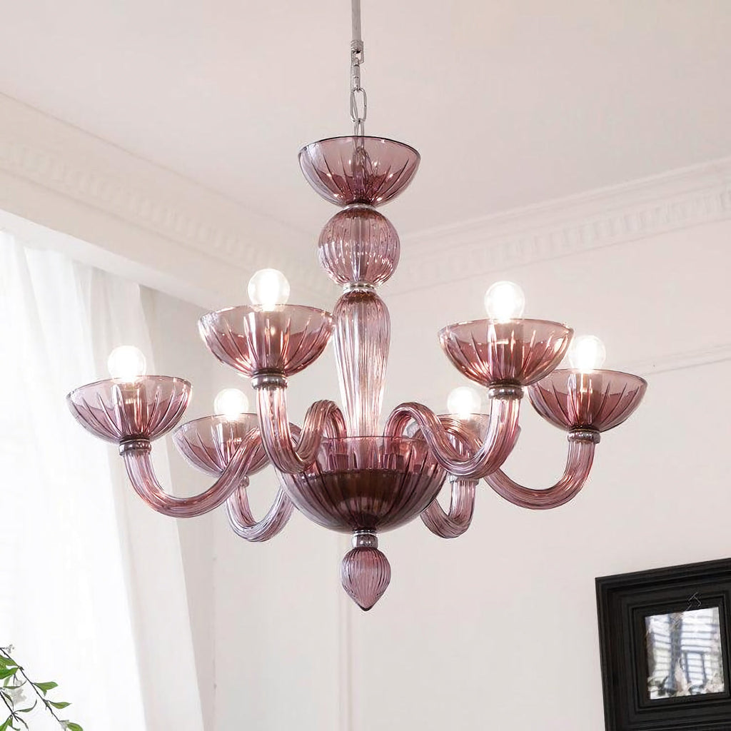 Pink Ares Murano Glass Chandelier product image
