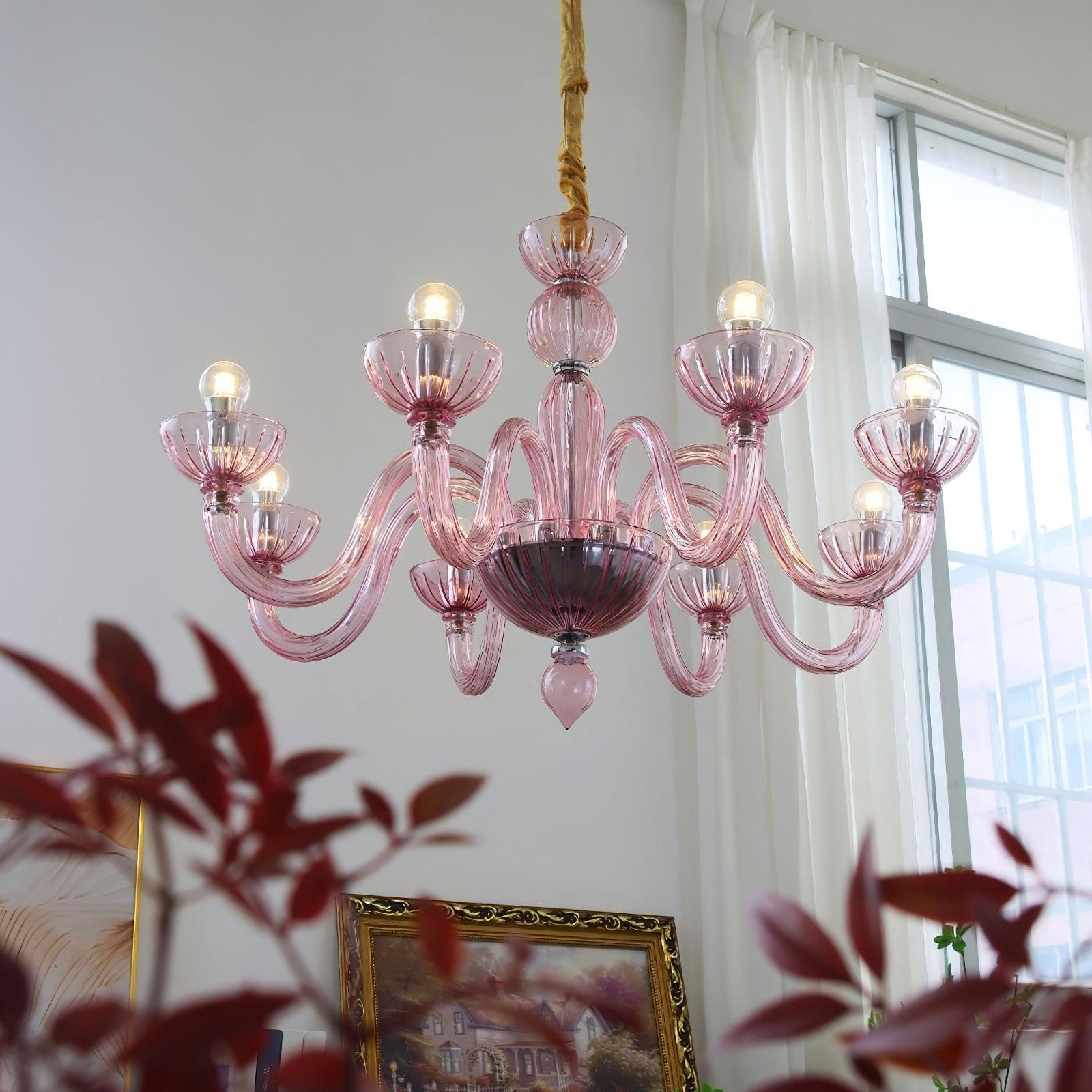 Pink Ares Murano Glass Chandelier product image
