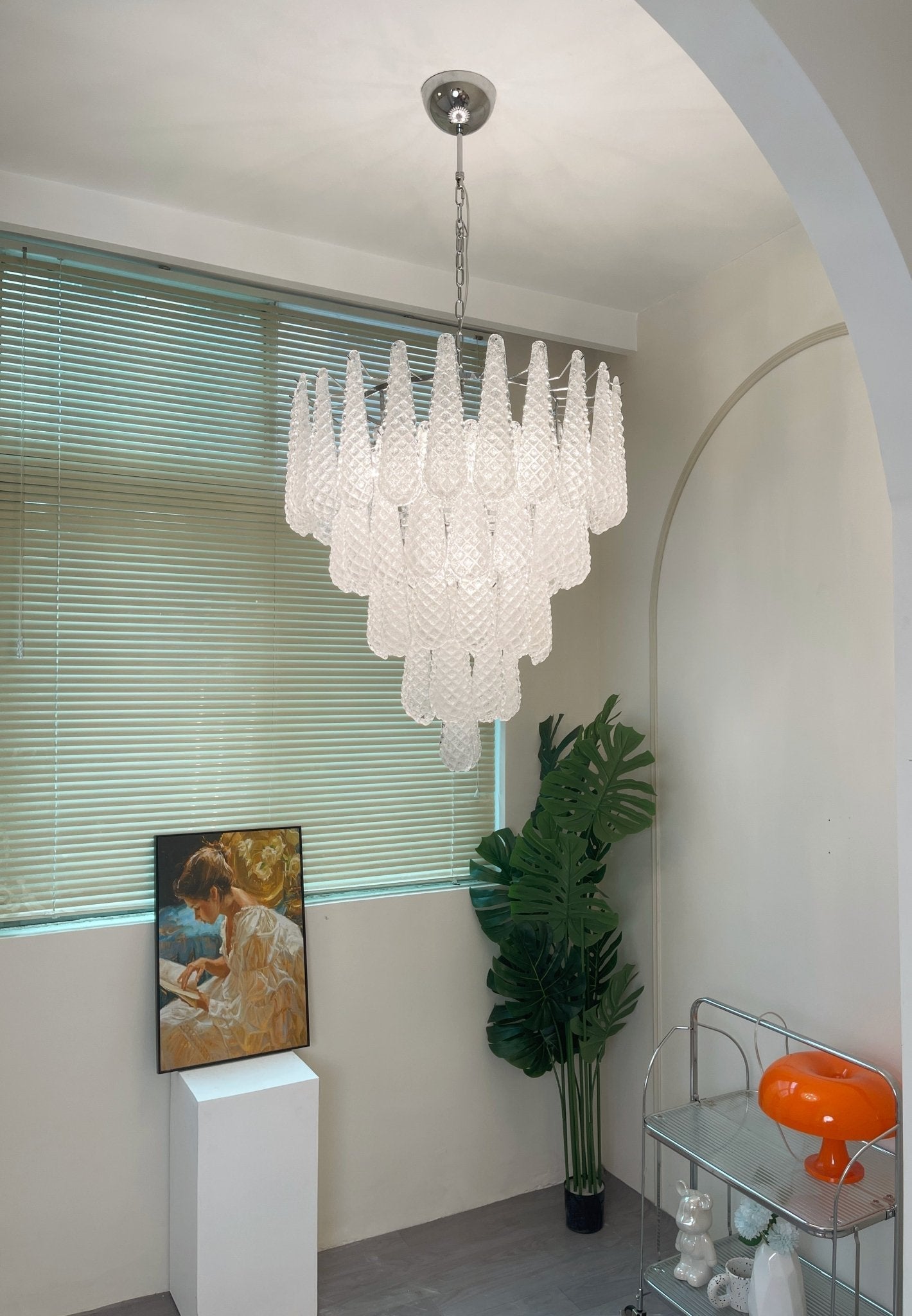Modern Murano Glass Dewdrop Chandelier product image