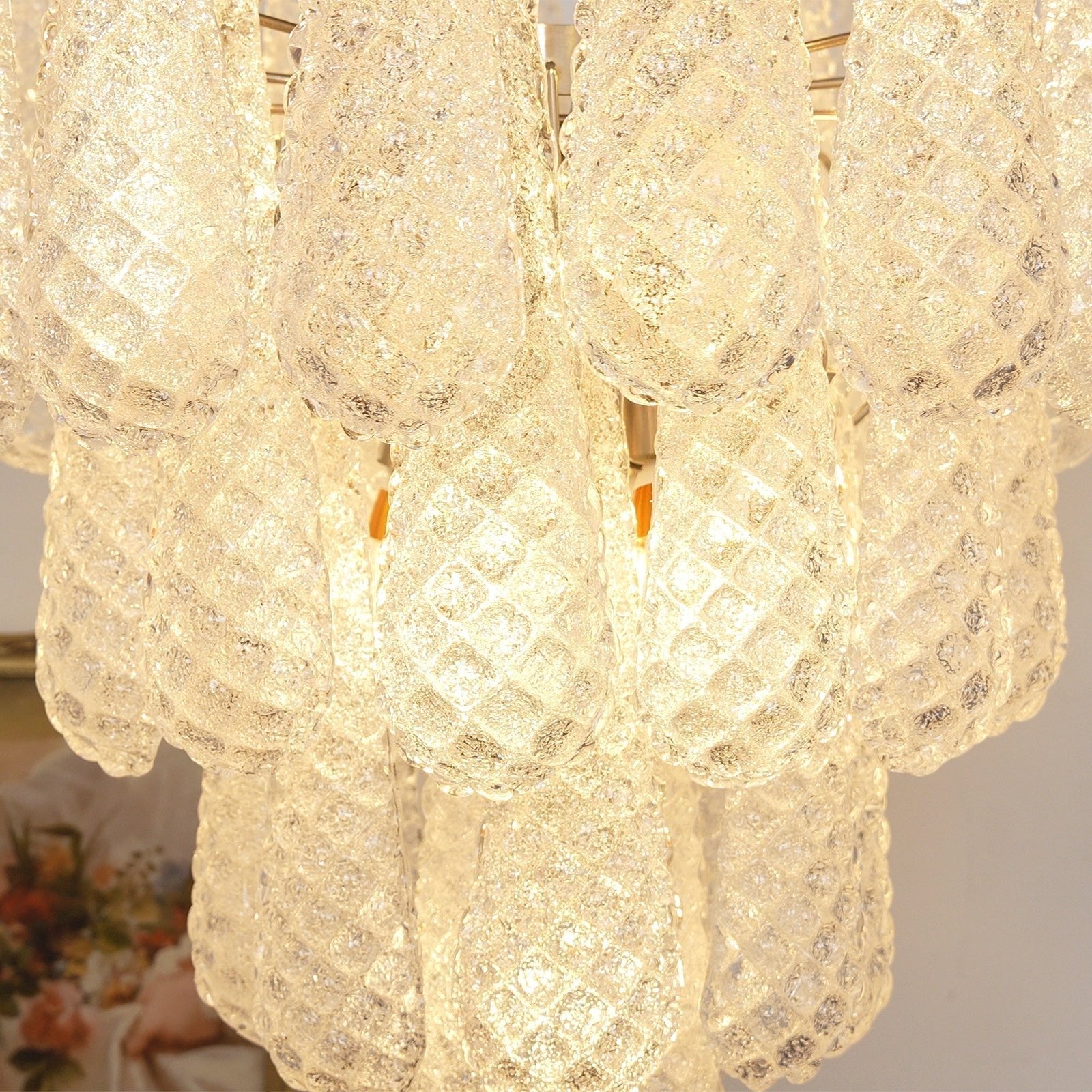 Modern Murano Glass Dewdrop Chandelier product image