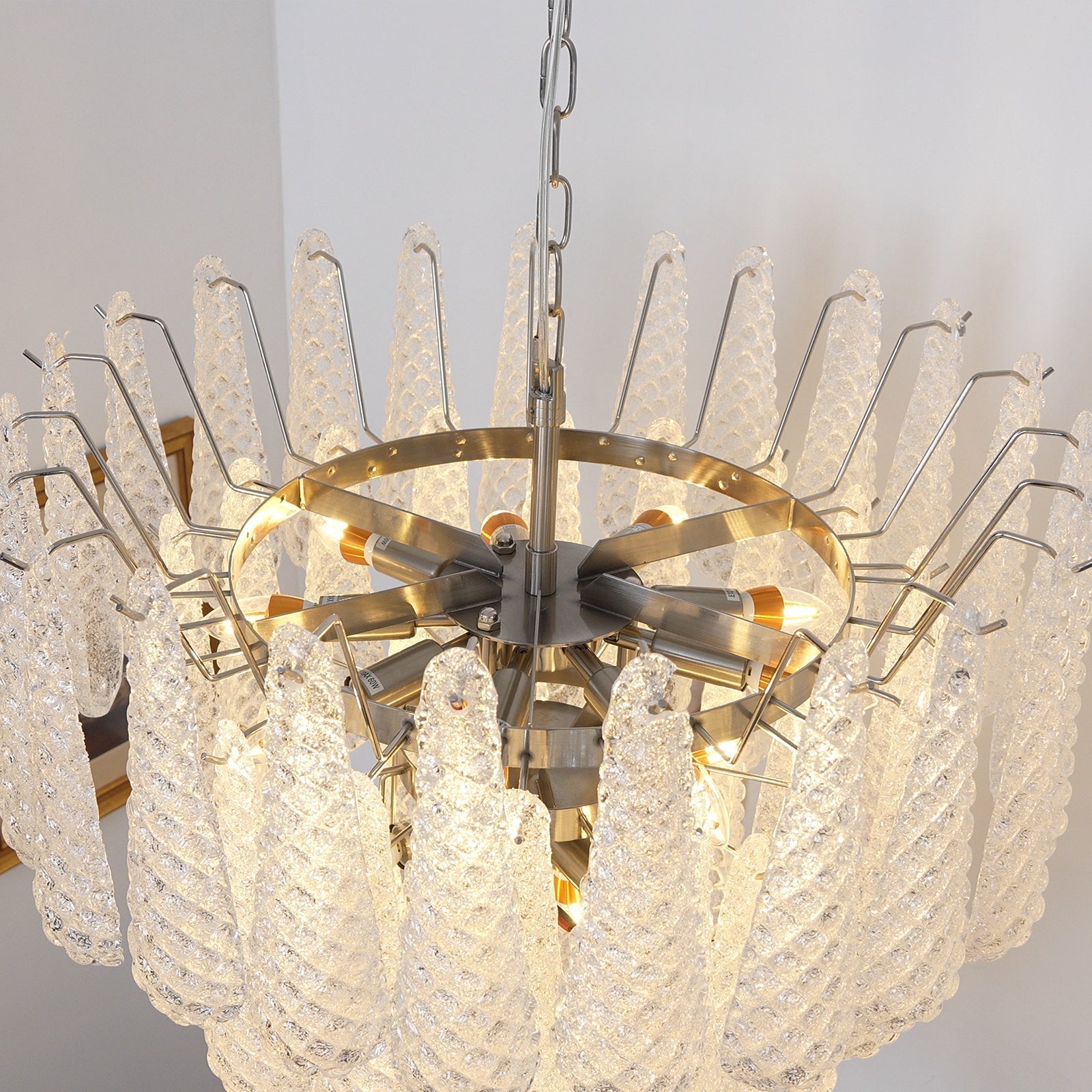 Modern Murano Glass Dewdrop Chandelier product image