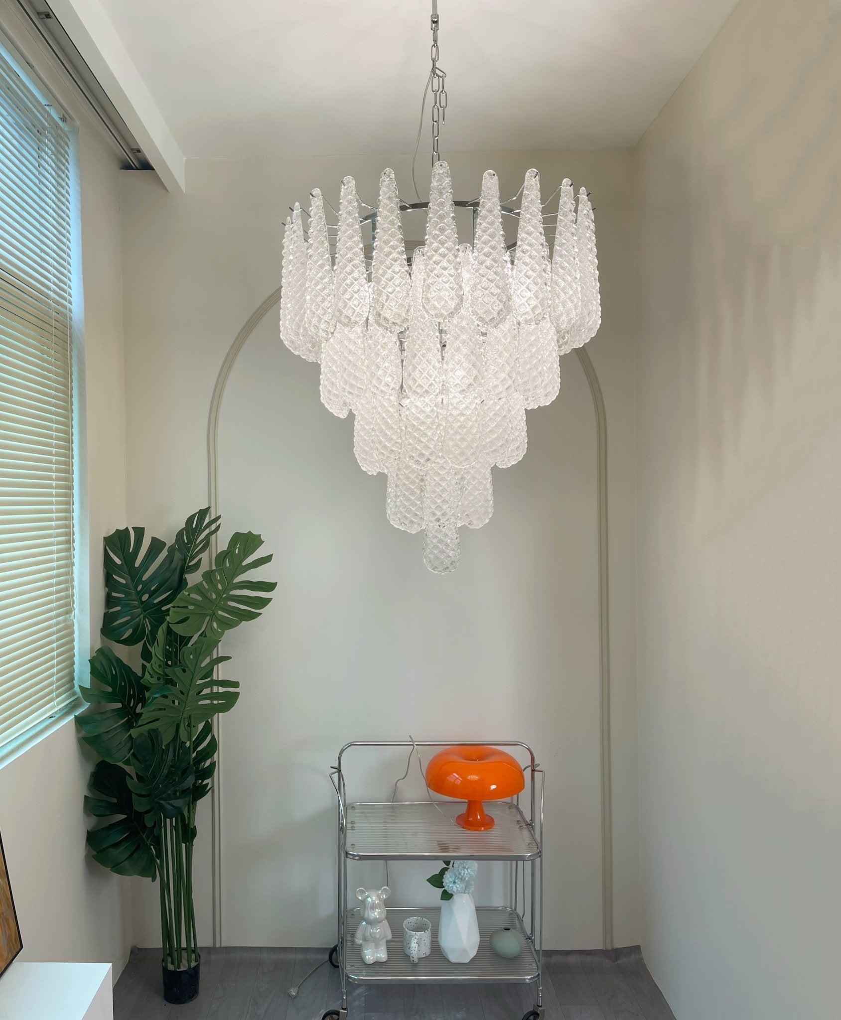 Modern Murano Glass Dewdrop Chandelier product image