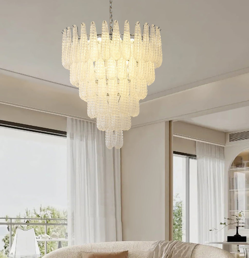 Premium Murano Glass Pinecone Chandelier detail view