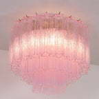 Tubes Pink Glass Ceiling Light Glass lighting by Bling Lighting Studio