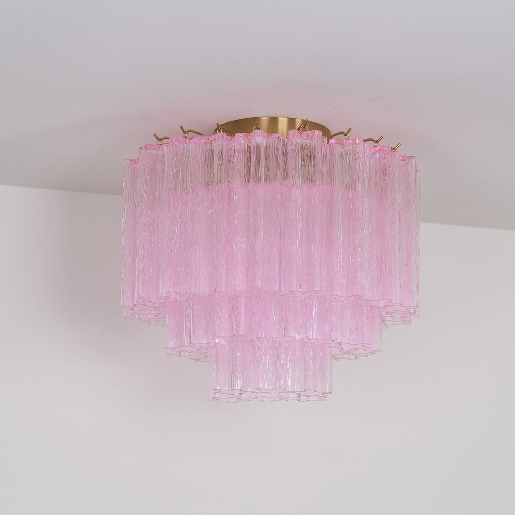 Tubes Pink Glass Ceiling Light Glass lighting by Bling Lighting Studio