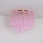 Tubes Pink Glass Ceiling Light Glass lighting by Bling Lighting Studio