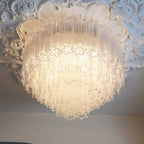 Tubes Pink Glass Ceiling Light Glass lighting by Bling Lighting Studio