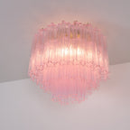 Tubes Pink Glass Ceiling Light Glass lighting by Bling Lighting Studio