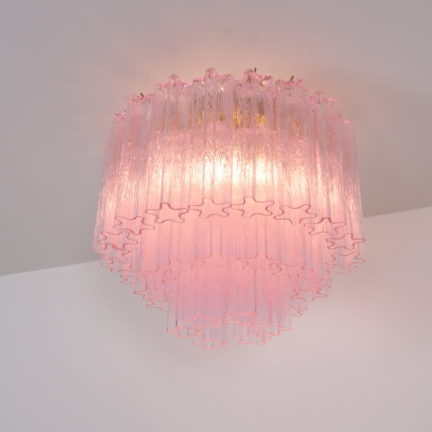 Tubes Pink Glass Ceiling Light Glass lighting by Bling Lighting Studio