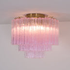 Tubes Pink Glass Ceiling Light Glass lighting by Bling Lighting Studio